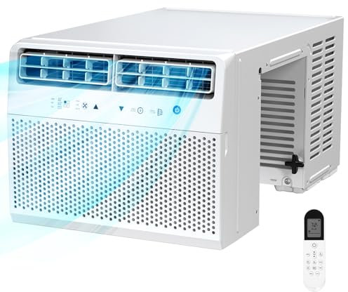 Antarctic Star Unidad de aire acondicionado en forma de U de 10000 BTU, aire acondicionado de ventana ultra silencioso que enfría hasta 450 pies cuadrados, unidades de CA de ventana de sillín con