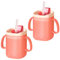 Dhqkqg 2 Pcs Non Spill Sippy Cup for Elderly, 280ml Adult Sippy Cup with Lid and Handles, Drinking Cups with Graduated Scale, Feeding Cups for Elderly Kids Safe Drinking of Water Porridge Soup