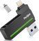 Pacljen Clé USB pour iPhone [MFi Certified]512GB Clé pour iPhone pour télécharger des photos USB 3.0 avec Lightning,3 en 1 Mémoire externe USB C Compatible avec Android/PC/iPhone/iPad,Noir