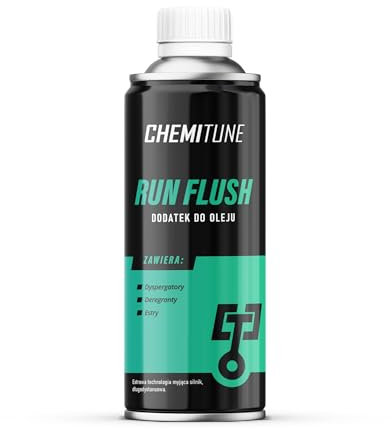 CHEMITUNE RUN FLUSH – Motoröl-Spülung Entfernt Ablagerungen & Schlamm Für Benzin- & Dieselmotoren Sicher für Katalysatoren, DPF & Turbolader Verlängert die Öllebensdauer