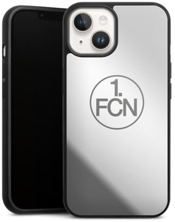 Mirror Case kompatibel mit Apple iPhone 14 Spiegel Handyhülle Hülle aus Glas 1. FC Nürnberg transparent 1. FCN