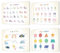 4er Set Lern Tischset Platzsets abwaschbar Kinder - ABC Alphabet Deutsch Zahlen - Platzdeckchen rutschfest Antirutsch - Wetterfest waschbar Plastik Lernen Tischsets aus Kunstleder - Buchstaben Mathe