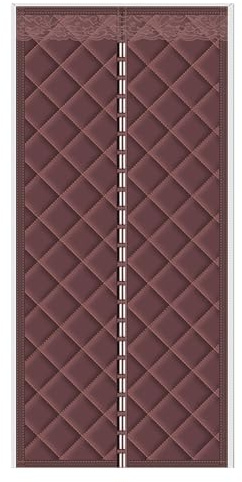 Magnet Wärmeschutzvorhang für Türen - Thermo-Vorhang Tür Kälteschutz Gegen Kälte für Garage Attic Doorways Flur, Pet Friendly, Kinderleichte Klebemontage(Rot,90x200cm)