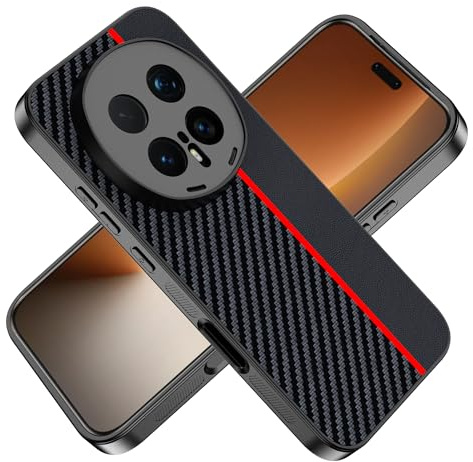 Tieeyivv Schutzhülle für Honor Magic 8 Pro Hülle, Kameraschutz Vollständiger, Extra Dünn, Stoßfester Kratzfestem Schutzhülle (Schwarz Rot)