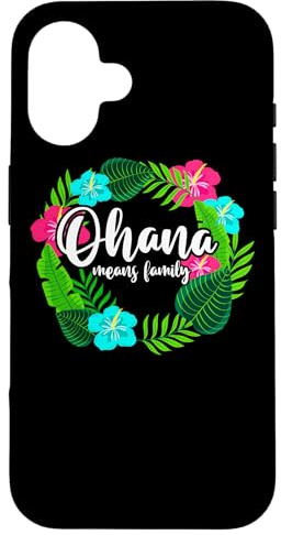 Ohana bedeutet Familie Hawaii – Hibiskusblüten Hülle für iPhone 16