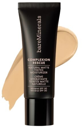 bareMinerals COMPLEXION RESCUE Natural Matte Getönte Pflege SPF 30 | Pflegende Formel für langanhaltende Glanzkontrolle und ein natürliches mattes Finish. Leichte Deckkraft, 35ml.