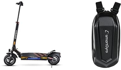 Patinete eléctrico Smartgyro Speedway Pro 1000W 48V, 15Ah + SmartGyro Bolsa Frontal PU+EVA, Pack Ahorro