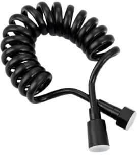 tubo flessibile doccia, Tubo flessibile for doccia a spirale telescopico multicolore 1,5-8,0 m(Black,3.0m)