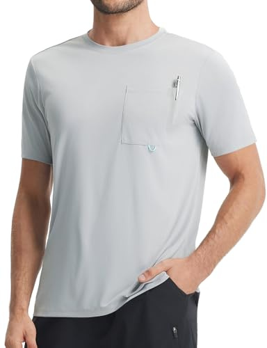baleaf Uv Shirt Herren, Sport Trainingsshirt Funktionsshirt T Shirt Lauf Surf Wander Fitness Trekking