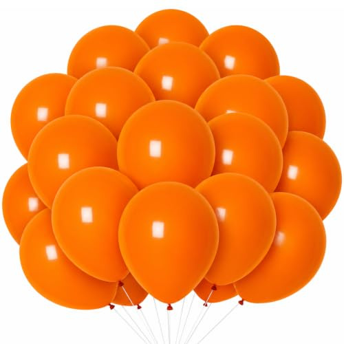Koboko Luftballons Orange, 20 Stück 10 Zoll Orange Luftballons, Ballons Oranges Herbst Deko, Orangefarbe Helium Luftballon Girlande für Geburtstag Babyparty Hochzeit Halloween Weihnachten Party Deko