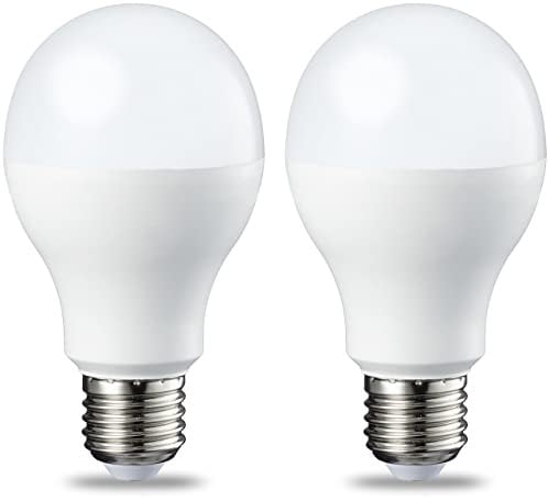 Amazon Basics LED E27 Edison Screw Bulb, 14W (Equivalent to 100W), Warm White, Dimmable - Pack of 2