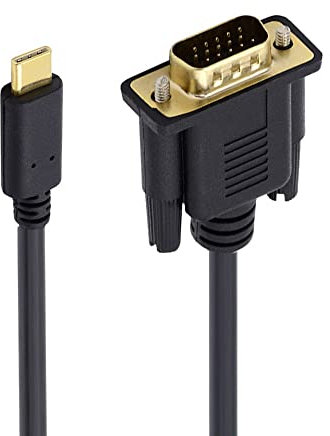 jser USB-C tipo C USB 3,1 macho a VGA 1080P HDTV Cable de monitor para Samsung Galaxy S8 S8 + Plus teléfono móvil