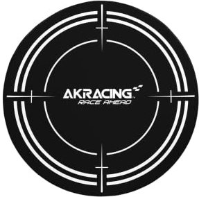 AKRacing Fußbodenmatte, Schwarz, Rund