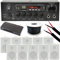 10x White Outdoor Speaker 5 Zone Bluetooth System | SMART HOME ECHO DOT SPOTIFY | Outside Background Audio Weatherproof Waterproof External | Wireless Music Player HiFi Kit For Garden BBQ Parties, Pub