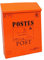 TentHome Briefkasten Postkasten Antik-Look Briefkastenanlage Mailbox Wandbriefkasten Zeitungsfach Farbiger Letterbox Zeitungskasten mit Klappe Orange 1