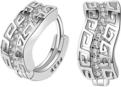 Carry stone Premium-Qualität Lady 925 Sterling Silber Kristall Strass Ohrstecker Ohrringe