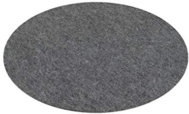 Rob&Raf Platzset Filz Tischset 4er Set (Auswahl Farbe) Waschbar Rund Ø40cm Premium Design Unterlage (Dunkel Grau)
