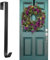 volila Door Wreath Hanger for Front Door 38cm/15in - Christmas Wreath Hanger - Durable and Versatile Black Door Wreath Hook for Front Door or Indoor Use - Metal Wreath Door Hanger