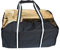 CACTIYE Canvas Log Tote Bag Carrier Indoor Fireplace Firewood Totes Large Log Carrier, firewood Carry Bag Holder, arm Load Cloth firewood Carrier (Black)