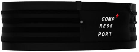 COMPRESSPORT Free Belt Pro - Ergonómico - Ultraligero - 6hrs de Autonomía - No Balanceo - Gran Compartimiento - Negro