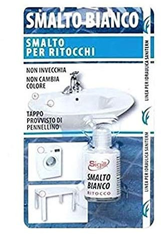 SMALTO BIANCO PER RITOCCHI CON PENNELLINO INCLUSO 20mlSIGILL ITALY