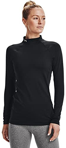 Under Armour Women's UA Authentics Mockneck, Ultra-Warm Polo Neck Top for Women, Thermal Long Sleeve Running Top with Anti-Odour Technology