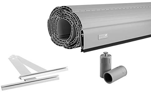 Schellenberg Rolladen Maßanfertigung, PVC Rolladenpanzer, Auswählbar: Breite 50-200 cm, Höhe 100-230 cm, System Maxi, Farben Weiß, Grau