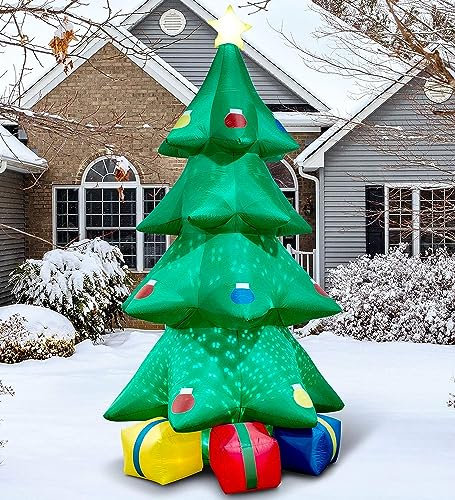3M 10Ft Christmas Tree Inflatable Decoration for Outdoor Christmas Party Celebration - Cute Display with LED Lights