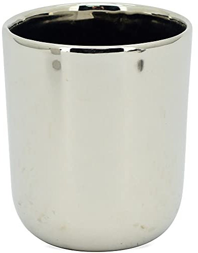 matches21 Moderner Pflanztopf Übertopf Silber glänzend Chrom rund Blumentopf Pflanzgefäß 1 STK Ø 13,5x13,5 cm