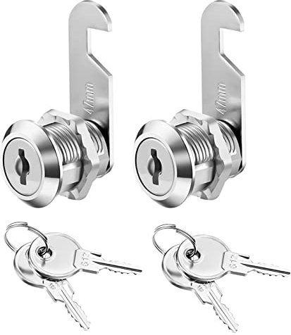 siismi Briefkastenschloss 25mm, 2 Stück Schrankschloss mit Schlüssel, Spindschloss, 25mm Drawer Lock, für Briefkästen, Schranktüren, Möbel verwendet