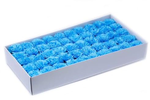 Soap Flowers 10x of Carnations Sky Blue Craft Soap Flowers