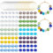 SUNNYCLUE 1 Box 220Pcs 10 Color Included 20Pcs Brass Wine Glass Charm Rings Glass Beads DIY Beaded Wine Tags Identification Making Kit Charm Markers for Drinks Bar Party Favors Tasting Decorations