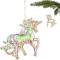 alles-meine.de GmbH 6 Stück Anhänger/Weihnachtsbaumschmuck/Deko Figur Einhorn 10,5 cm - Innen & Außen - bruchfest - Kunststoff/Plastik - wetterfest + wasserfest - Wei..