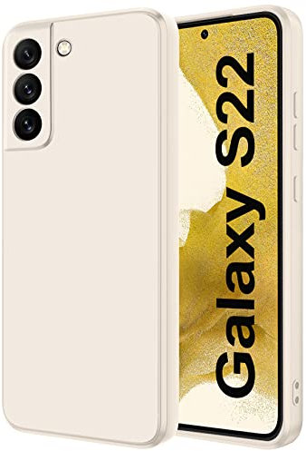 Qasyfanc Handyhülle Kompatibel mit Samsung Galaxy S22 5G Hülle Kameraschutz, Dünne Weiche TPU Silikon Hülle Samsung S22 5G Schutzhülle Anti-Kratzer, Weiß