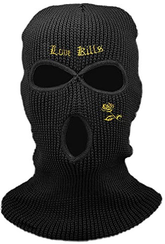 TICHEROMU Skimaske mit 3 Löchern, modisches Design, Gesichtsbedeckung, Winter-Sturmhaube, Vollgesichtsmaske für Winter, Outdoor-Sport