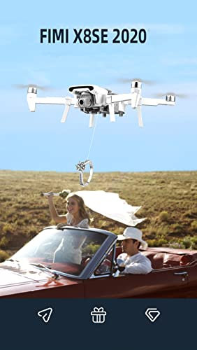 Aokicase Für FIMI X8 SE (2019/2020) Nutzlast Airdrop Release Drop Gerät Airdrop System Fahrwerk Bein Drohne Angelschnur Release und Drop Device Hochzeit,Angeln,Köder,Suche,Rettung(DJI-8397)