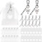 30 Stück Schutzengel Anhänger: Gastgeschenke Schutzengel Schlüsselanhänger mit Organza Beutel Dankeschön Karte weißes Band Gastgeschenke Kleine Geschenke für Kommunion Gastgeschenke Taufe Hochzeit