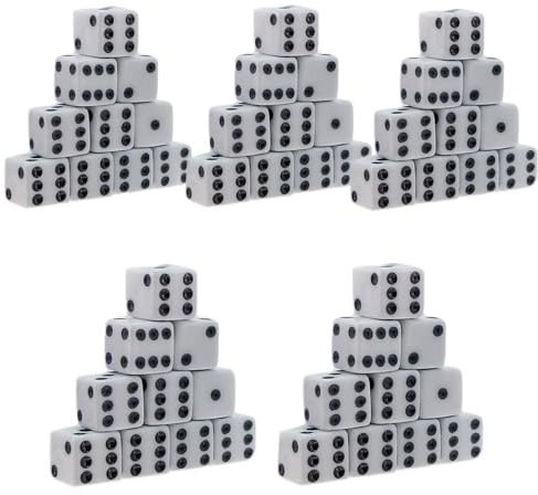 PLAYZOCO Craps 6 Volti Bianchi, Insegnamento di Matematica, Casinò, Dadattici, 50 Unità