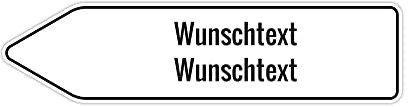 PrintPlanet® Pfeilwegweiser mit eigenem Text personalisiert - Kunststoffplatte 10 mm - Verschiedene Größen - Layout 5