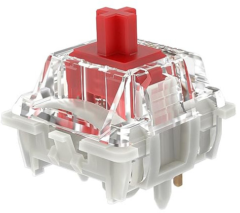 DRAOZA Gateron G Yellow Pro 3.0 5-Pin Switch Pre-lubed RGB Yellow Red Brown for MX Mechanical Keyboard (72pcs 5 pin Red)