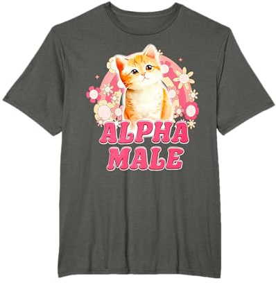 Alpha Männliche Katze Kätzchen Lustig Für Männer Frauen T-Shirt