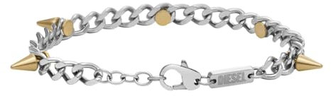 Diesel Herrenarmband in 2 Farben aus Edelstahl mit Karabinerverschluss