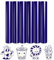 Tintnut Heat Transfer Vinyl Dark Blue Plotter Film Textile, Flex Film Plotter Textile, Pack of 6,12 x 10 htv