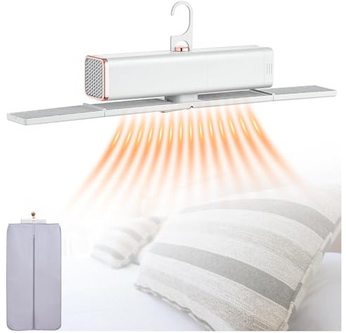 Asciugatrice Piccola, 400 W, 7 Impostazioni Di Calore Temporizzate,Contenere Fino a 5 Kg Rack per Asciugatrice, Per Appartamenti Rv Travel, Dormitori,White