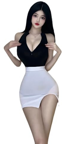SINMIUANIME Ensemble de lingerie sexy pour femme - Uniforme de secrétaire de bureau