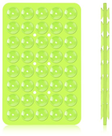 Support de Coque de Téléphone à Ventouse en Silicone, Double Face Coque de Téléphone à Ventouse Mains Libres Support Téléphone Ventouse Compatible avec iPhone Samsung Google Pixel (Vert)