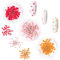 Nail Art Flowers Set Decoration - Gelnägel Zubehör 3 Farben(orange,blassrosa,Rose),Nail Art Aufkleber trockene Blumen Kit getrocknete Blumen Zubehör Set DIY Nageldekoration