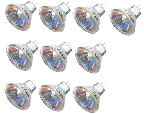 ShuoHui MR11 Halogenlampen 12V 35W GU4 Bi-Pin Base Spotlight Dimmbare Glasabdeckung 35mm Durchmesser Warmweiß 2700K (6)