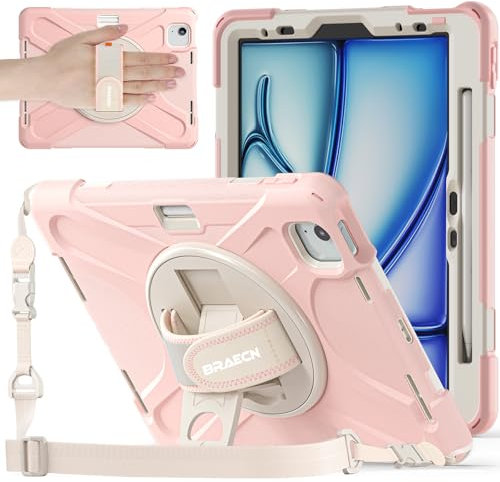 BRAECNstock Funda infantil para Apple iPad Air de 11 pulgadas 2024 M2 6ª generación, iPad Pro 11, 4ª, 3ª, 2ª generación, iPad Air 5ª 4ª generación de 11.9 pulgadas, a prueba de golpes, con soporte