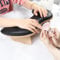 lootaan U-shaped Arm Rest for Nails Tech, Nail Arm Rest with Detachable Brackets Microfiber PU Leather Manicure Hand Rest Pillow for Nail Tech Must Haves Manicure Tools (Black)